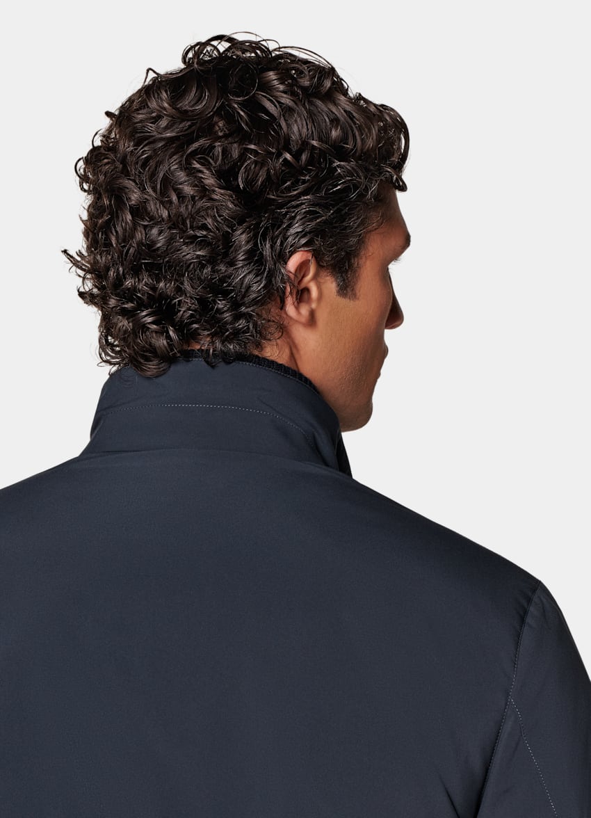 SUITSUPPLY Tissu technique - Olmetex, Italie Bomber réversible bleu marine