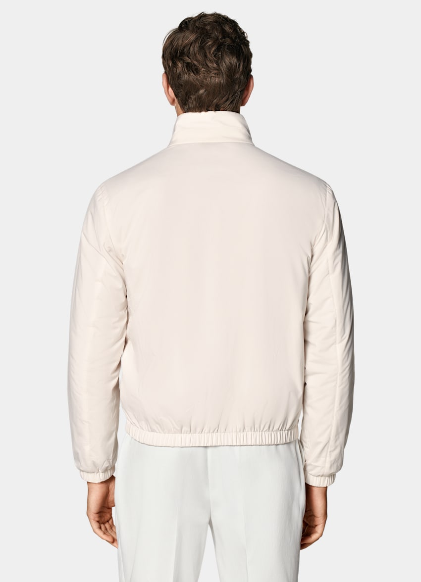 SUITSUPPLY Technical Fabric by Olmetex, Italy Off-White Reversible Bomber Jacket