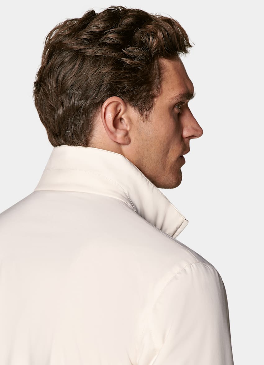 SUITSUPPLY Technischer Stoff von Olmetex, Italien Wende-Bomberjacke off-white