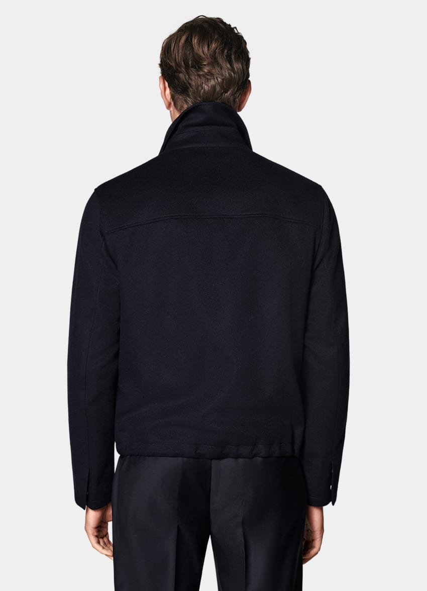 SUITSUPPLY Pure Wool Navy Bomber Jacket