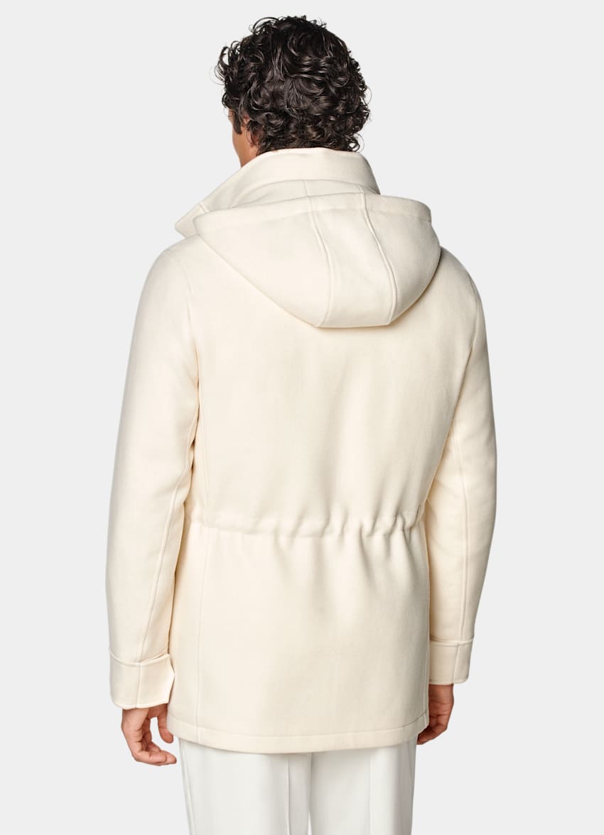 SUITSUPPLY Wool Cashmere by E.Thomas, Italy Off-White Padded Parka