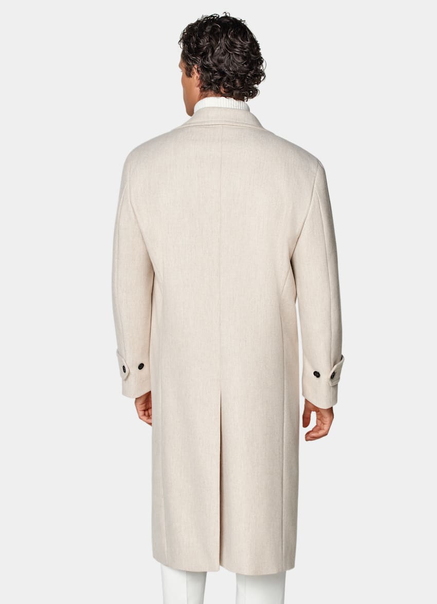 SUITSUPPLY Wool Cashmere by E.Thomas, Italy Sand Overcoat