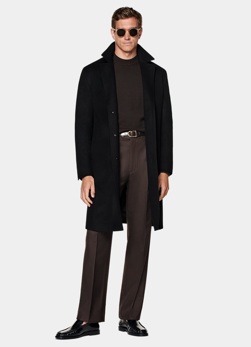 SUITSUPPLY Pure laine Manteau noir