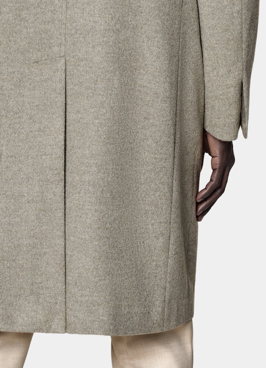 SUITSUPPLY Pure laine Manteau long vert clair