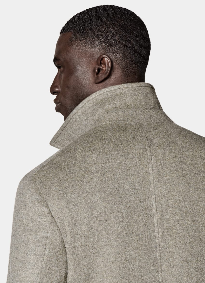 SUITSUPPLY Pure laine Manteau long vert clair