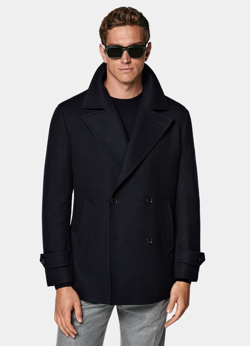 SUITSUPPLY Pure Wool Navy Peacoat