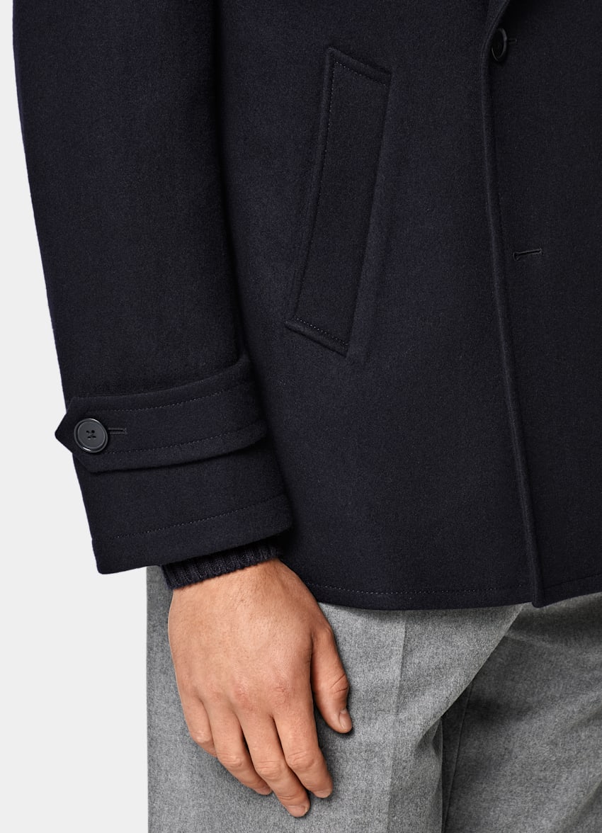 SUITSUPPLY Pure Wool Navy Peacoat