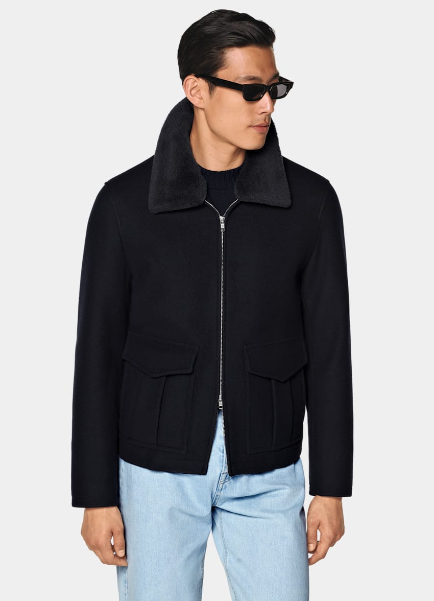 Navy Bomber Jacket