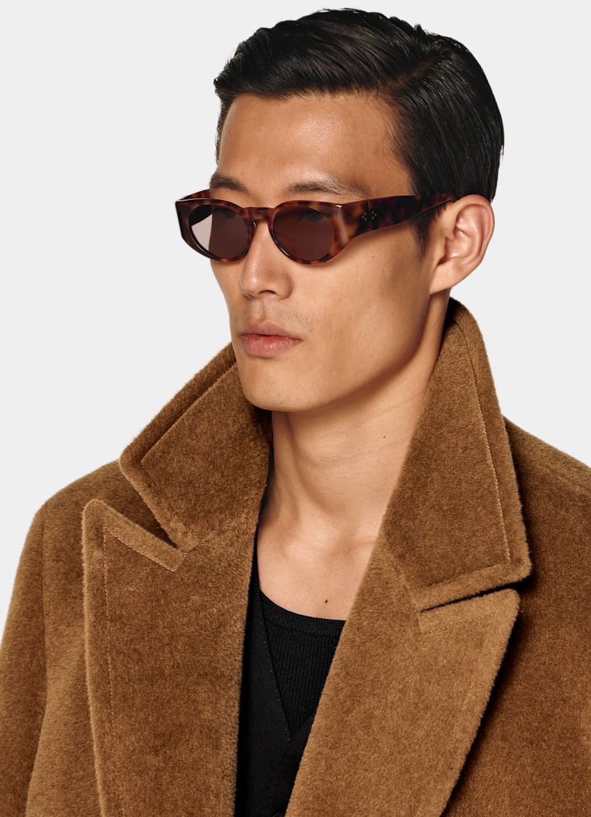 SUITSUPPLY Llama Wool by Piacenza, Italy Mid Brown Overcoat