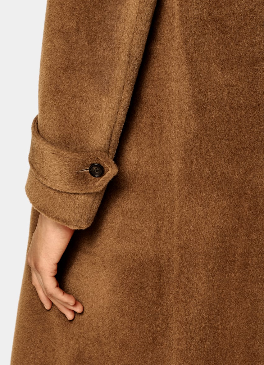 SUITSUPPLY Llama Wool by Piacenza, Italy Mid Brown Overcoat