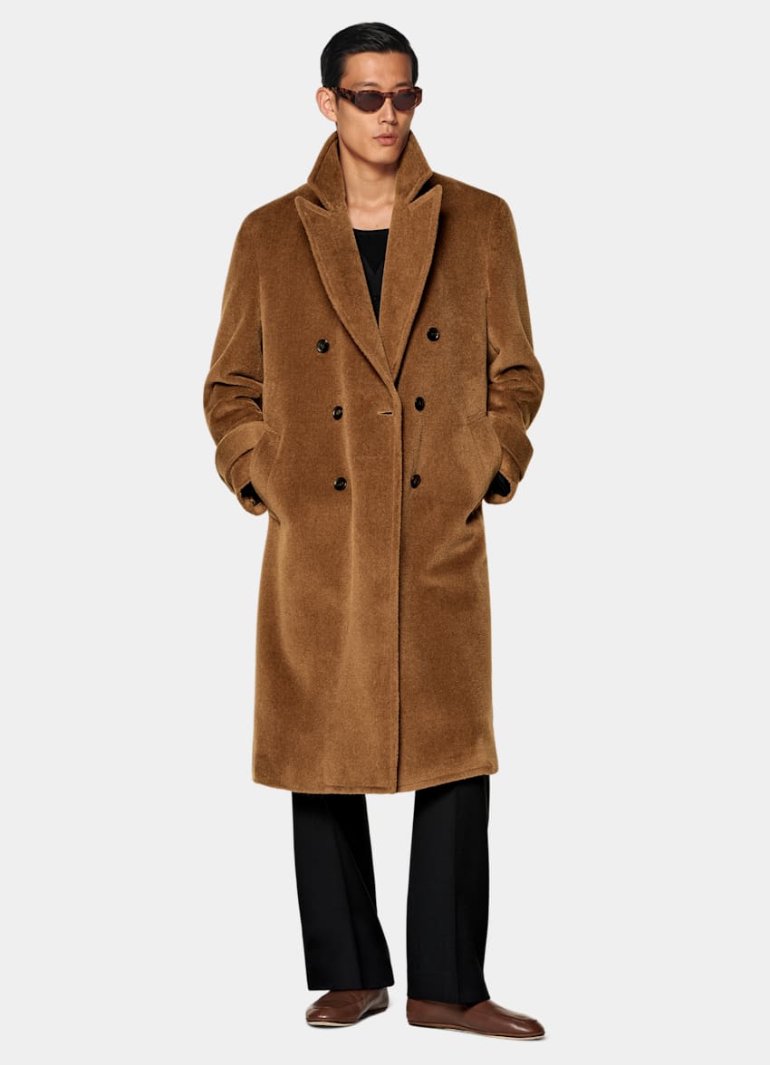 SUITSUPPLY Llama Wool by Piacenza, Italy Mid Brown Overcoat