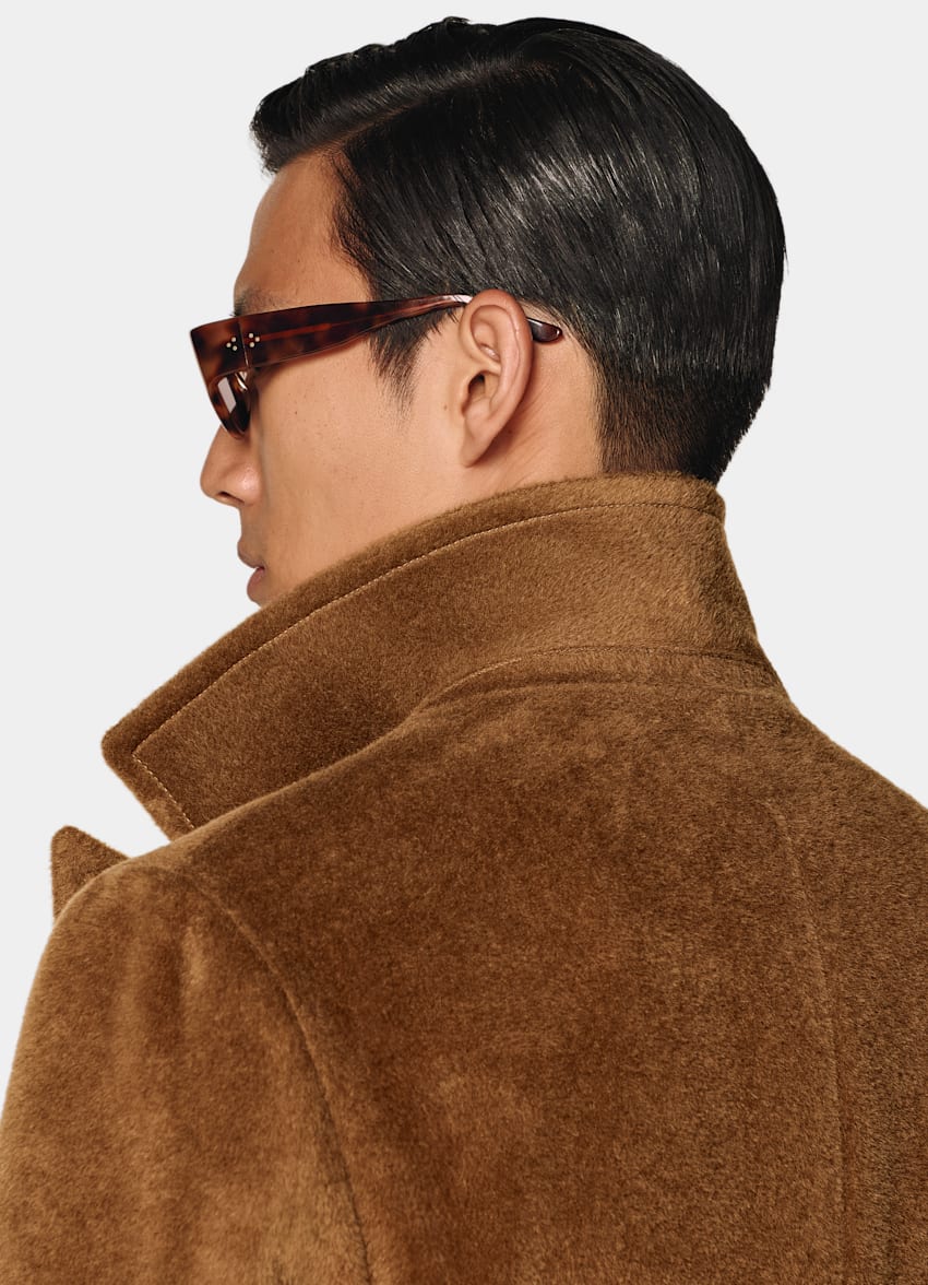 SUITSUPPLY Llama Wool by Piacenza, Italy Mid Brown Overcoat