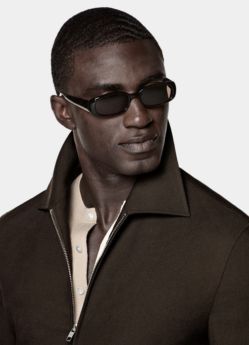 SUITSUPPLY Lana 4-ply no stiro - Rogna, Italia Bomber marrone
