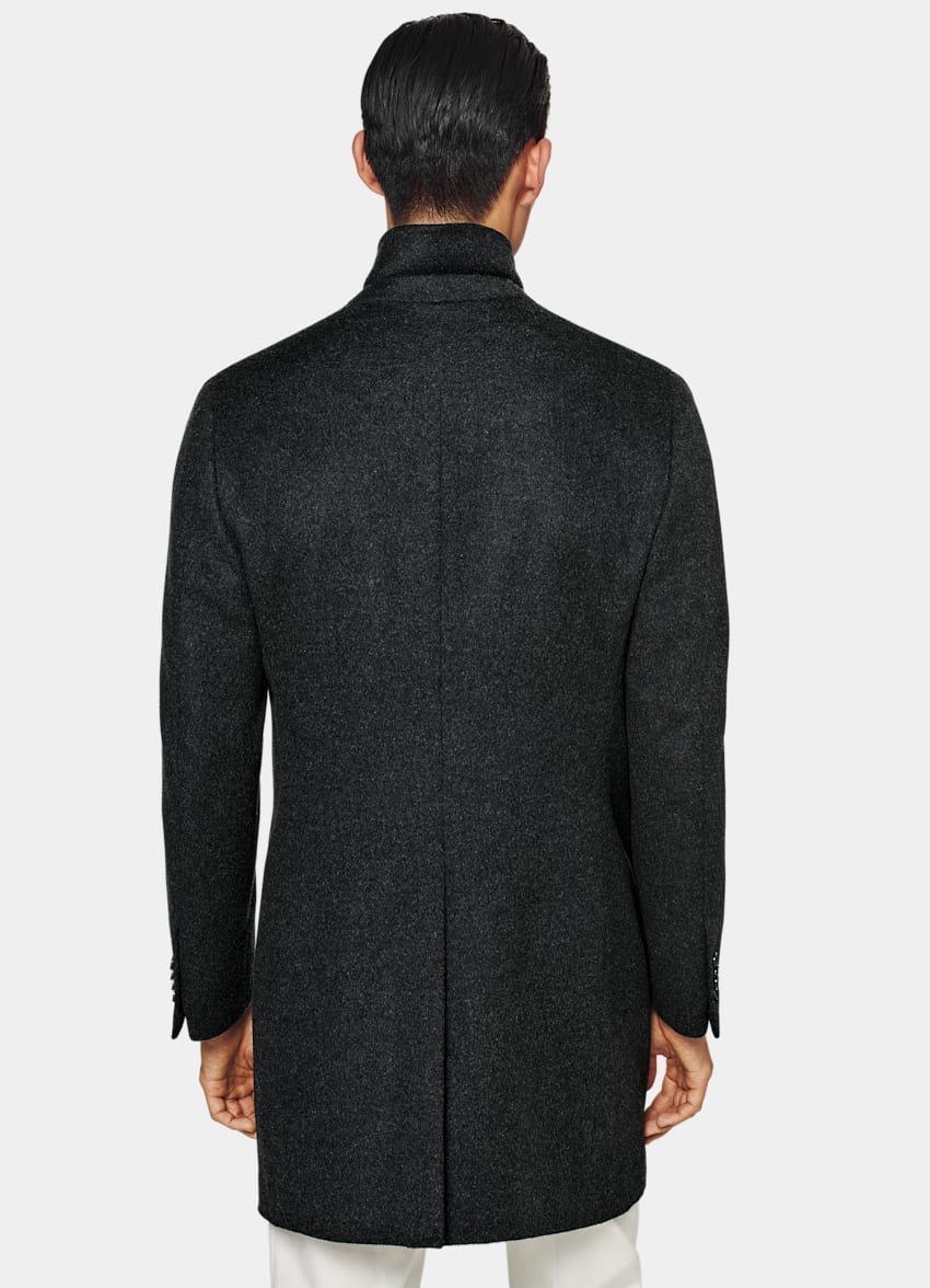 SUITSUPPLY Pure Wool Dark Grey Overcoat