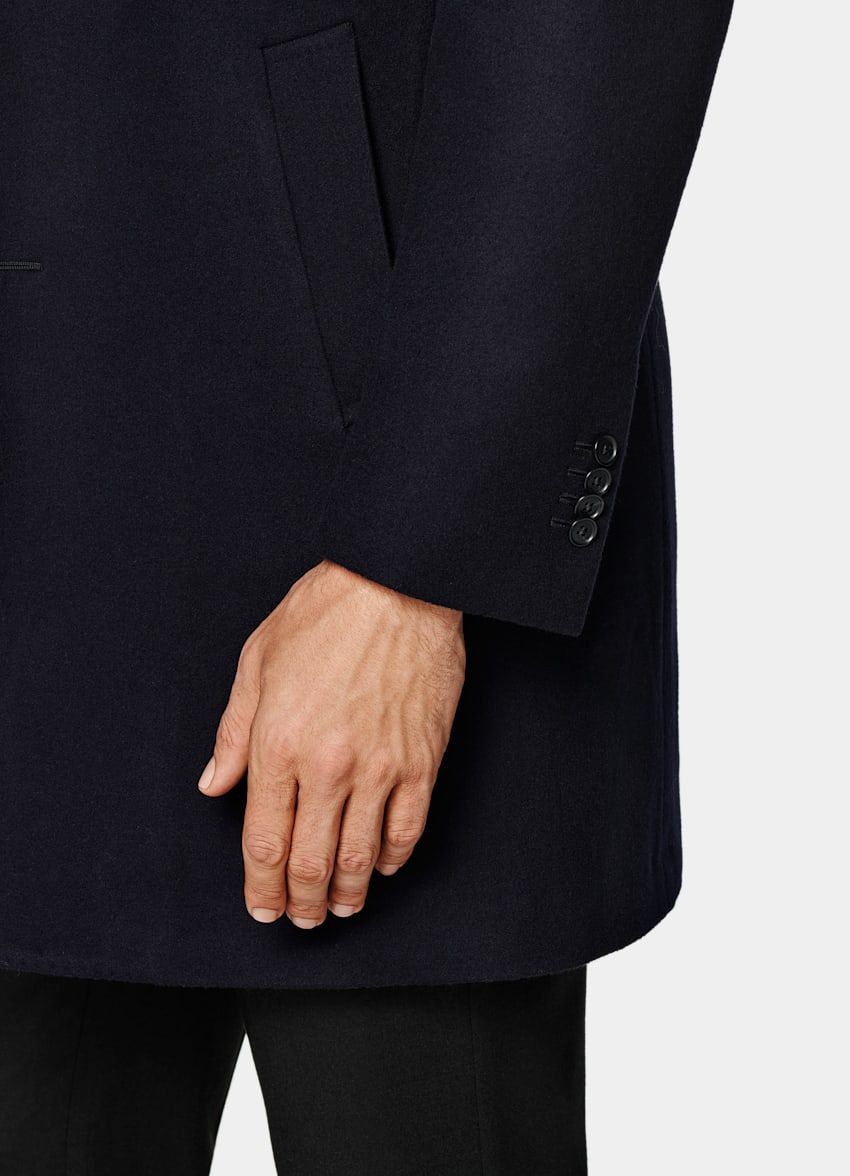 SUITSUPPLY Pure Wool Navy Overcoat
