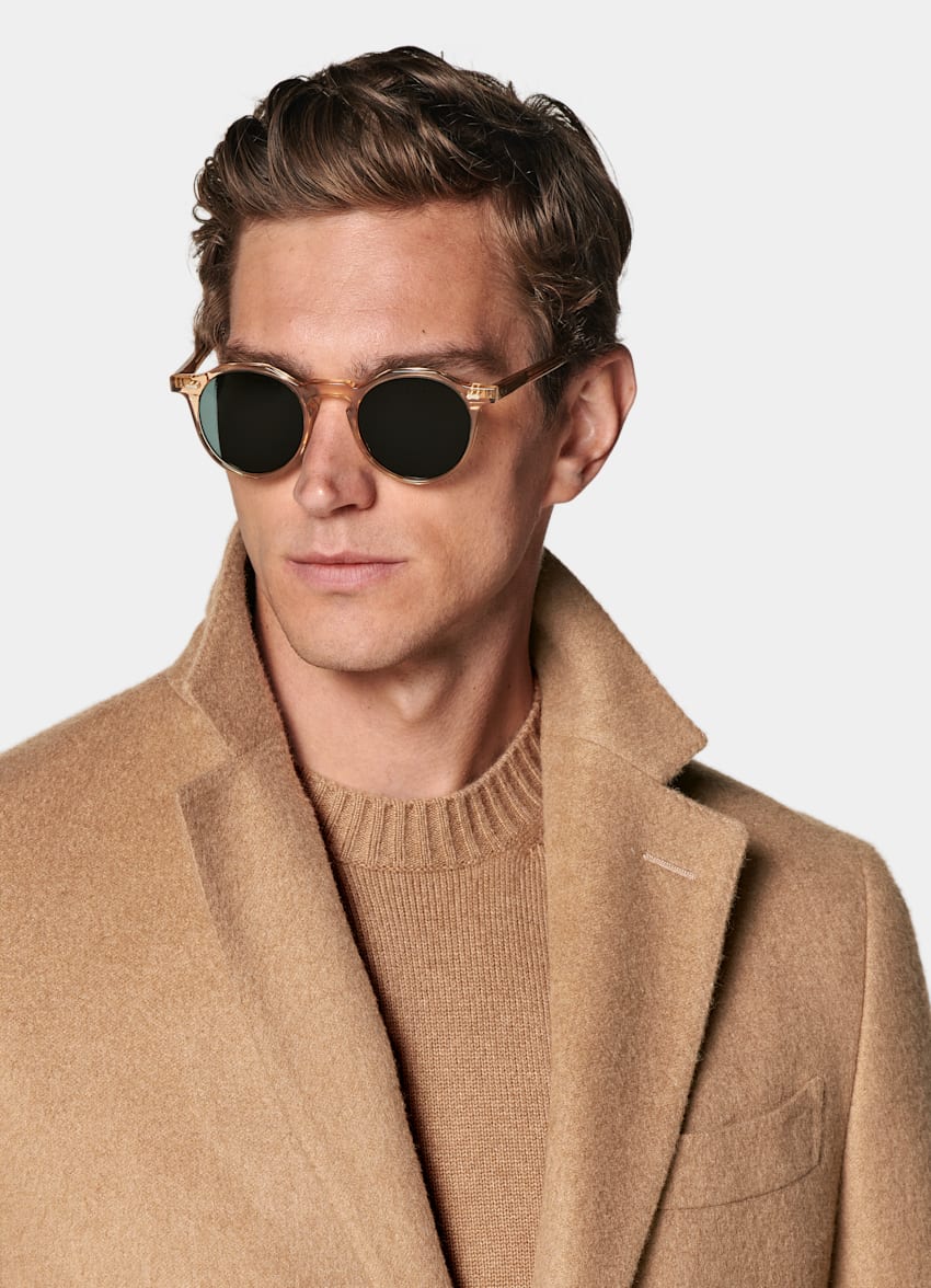 SUITSUPPLY Pure Camel by Rogna, Italy Mid Brown Overcoat