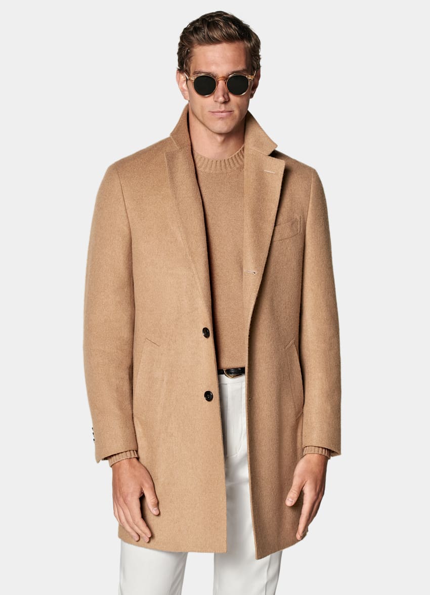 SUITSUPPLY Pure Camel by Rogna, Italy Mid Brown Overcoat