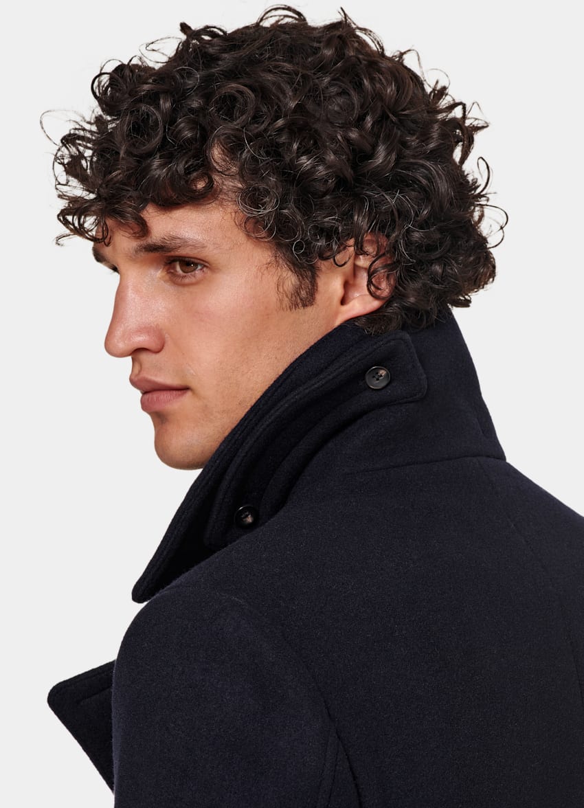 SUITSUPPLY Pure Wool Navy Peacoat
