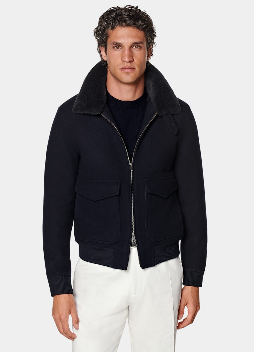 SUITSUPPLY  Navy Bomber Jacket