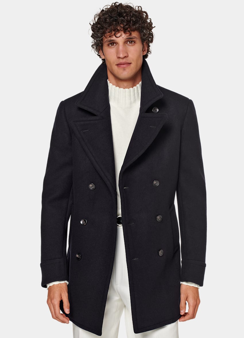SUITSUPPLY Pure Wool Navy Peacoat