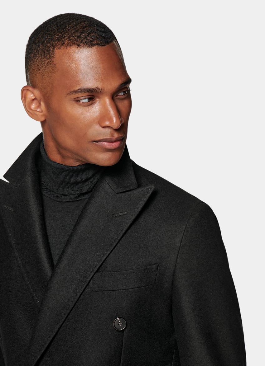 Black wool sales cashmere coat