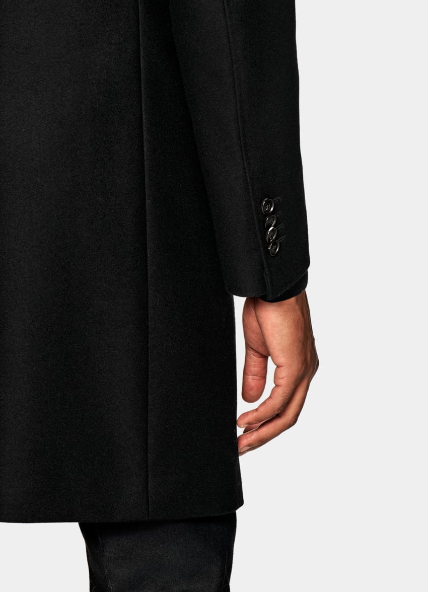 SUITSUPPLY Wolle Kaschmir von E.Thomas, Italien Mantel schwarz