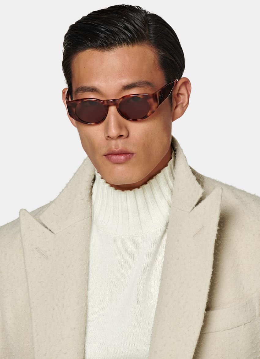 SUITSUPPLY Pure Casentino Wool by Casentino, Italy Sand Overcoat