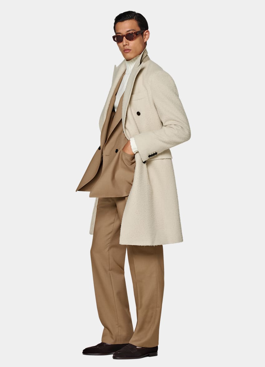 SUITSUPPLY Pure Casentino Wool by Casentino, Italy Sand Overcoat
