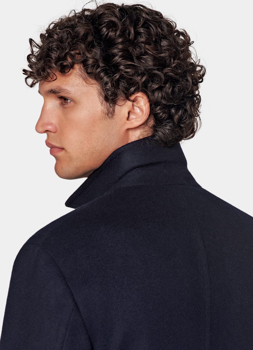 SUITSUPPLY Pure Wool Navy Overcoat