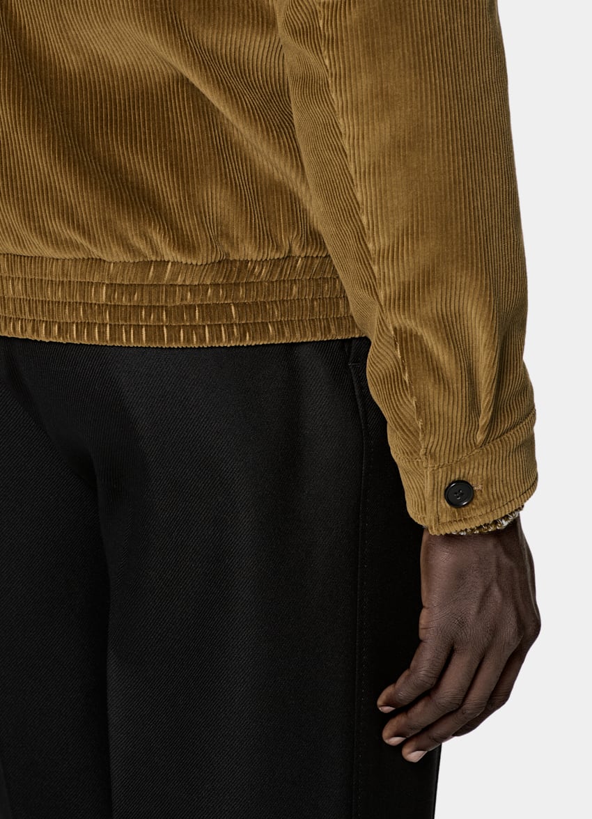 SUITSUPPLY Pure Cotton by Pontoglio, Italy Mid Yellow Bomber Jacket
