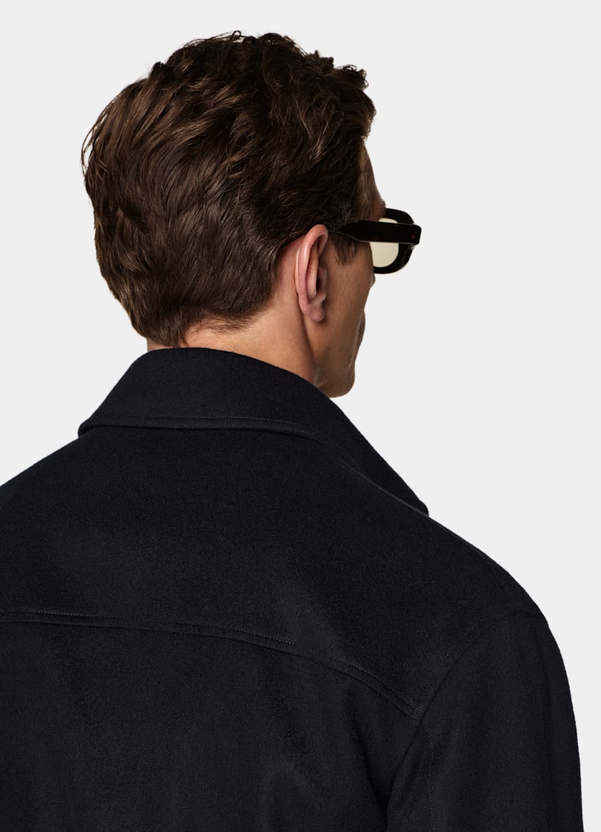 SUITSUPPLY Pure Wool Navy Bomber Jacket