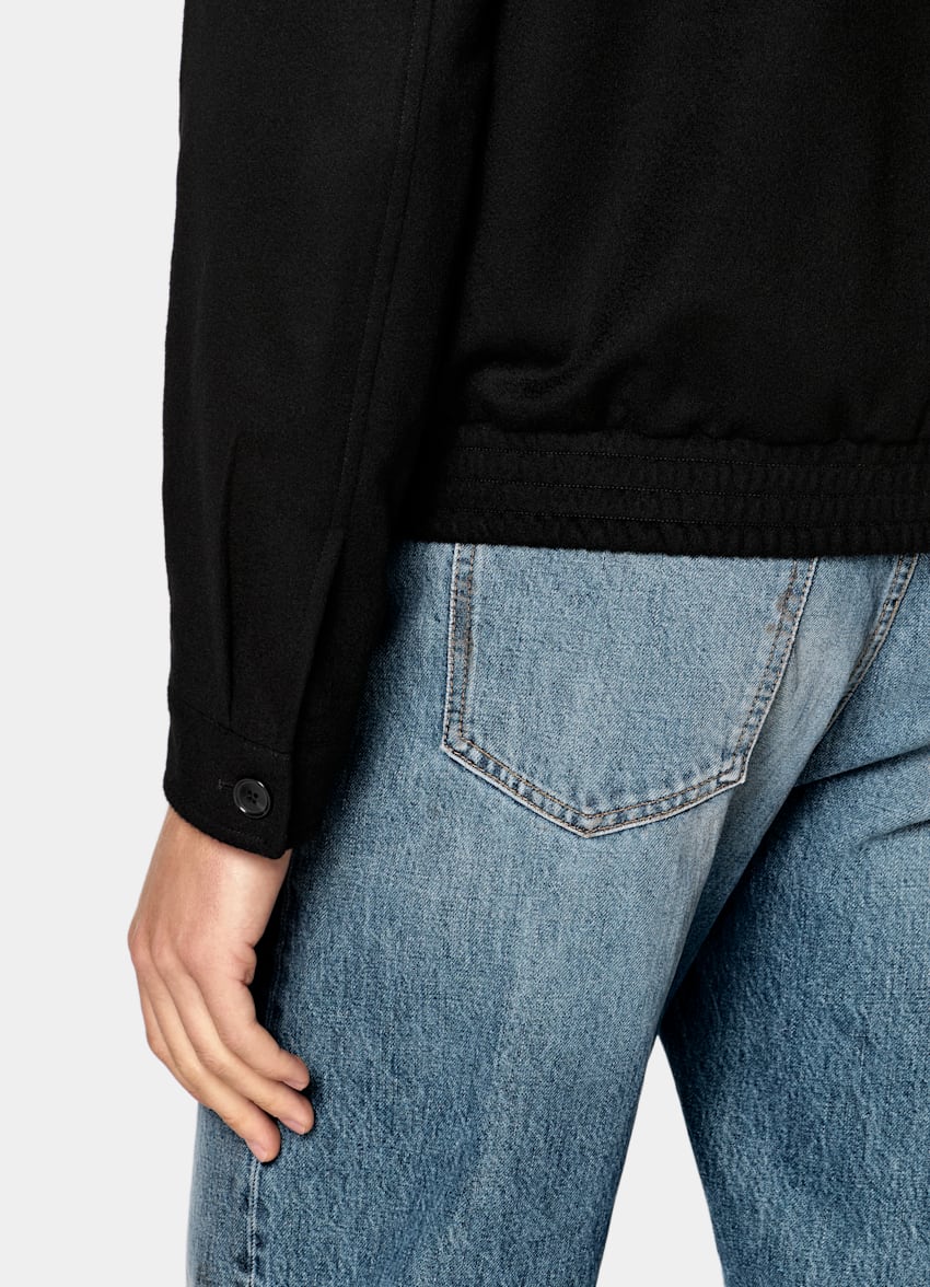 SUITSUPPLY Pure Cashmere - Colombo, Italie Black Bomber Jacket