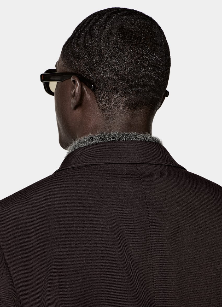 SUITSUPPLY Pure Wool od Angelico, Włochy Dark Red Overcoat