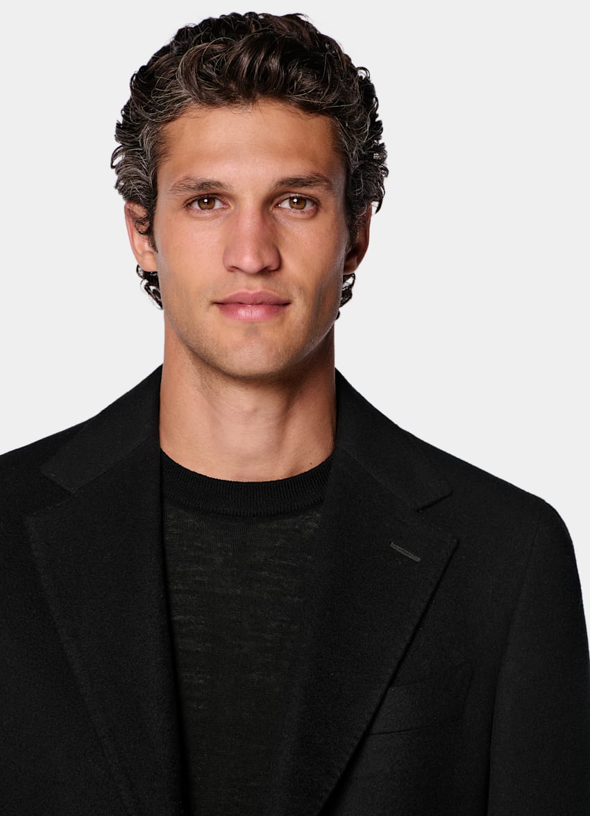 SUITSUPPLY Pure Cashmere - Colombo, Italia Black Overcoat
