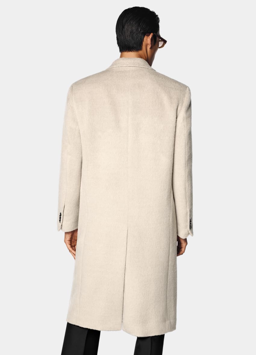 SUITSUPPLY Llama Wool by Piacenza, Italy Light Taupe Overcoat
