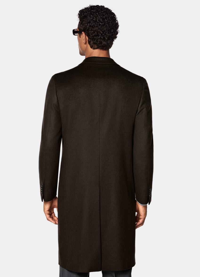 SUITSUPPLY Pure Wool Dark Brown Overcoat