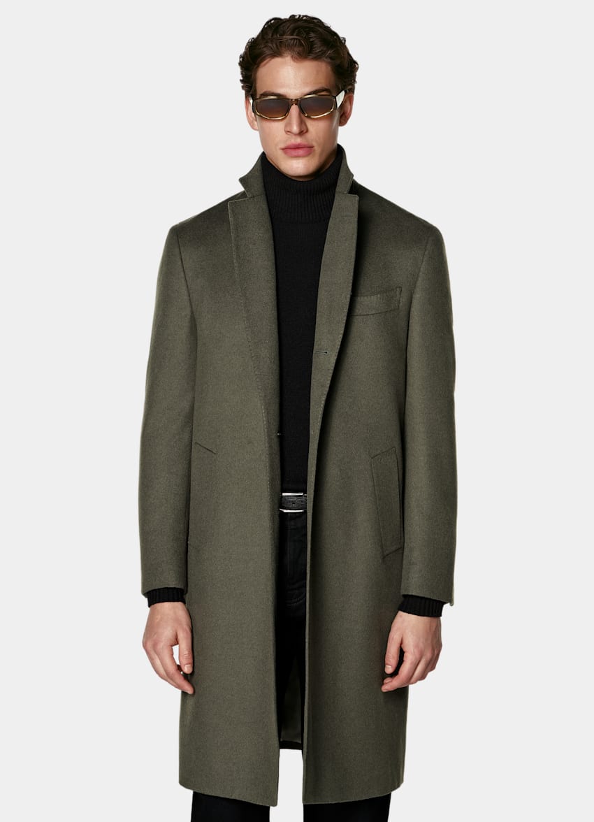 SUITSUPPLY Pure Wool Mid Green Overcoat