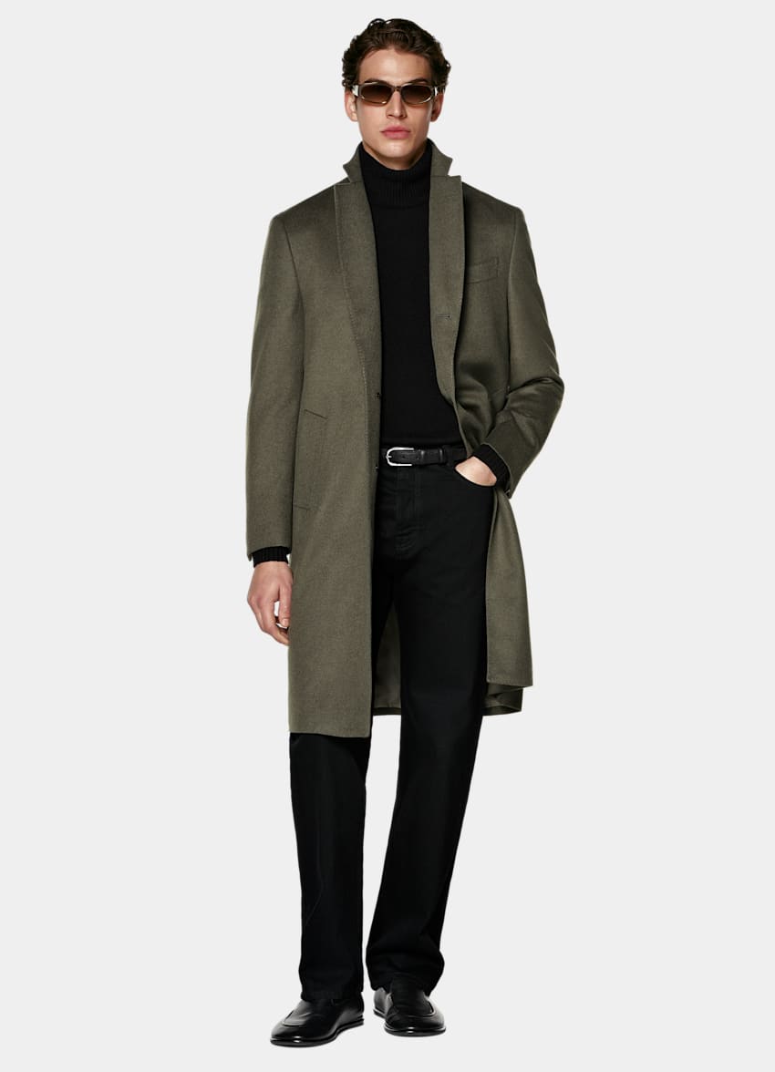 SUITSUPPLY Pure Wool Mid Green Overcoat