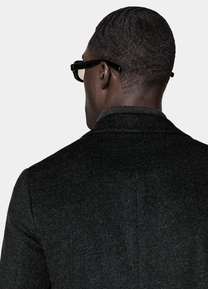 SUITSUPPLY Pure Wool Dark Grey Overcoat