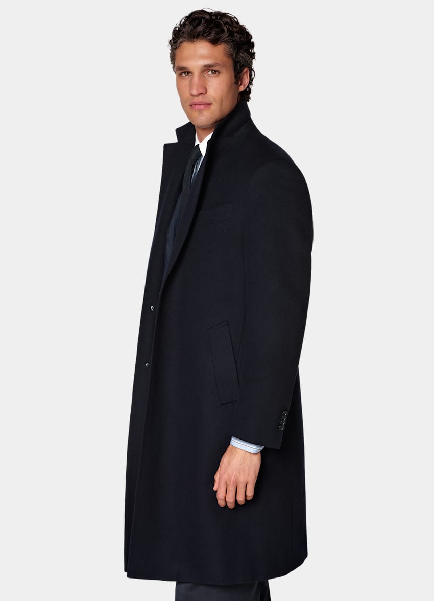SUITSUPPLY Pure Wool Navy Overcoat