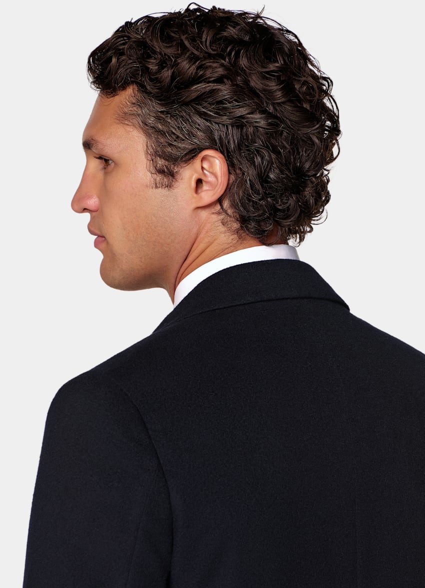 SUITSUPPLY Pure Wool Navy Overcoat