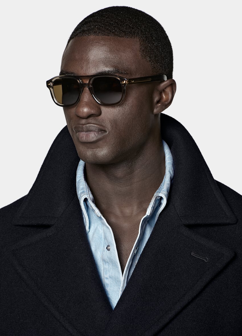 SUITSUPPLY Pure Wool Navy Peacoat