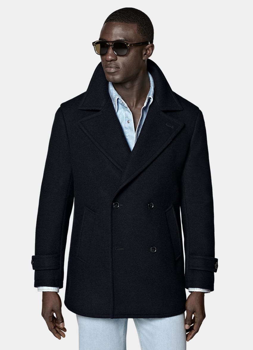 SUITSUPPLY Pure Wool Navy Peacoat