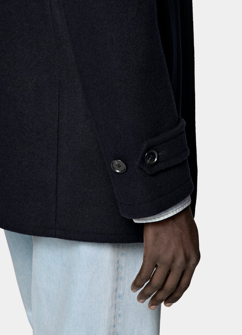 SUITSUPPLY Pure Wool Navy Peacoat