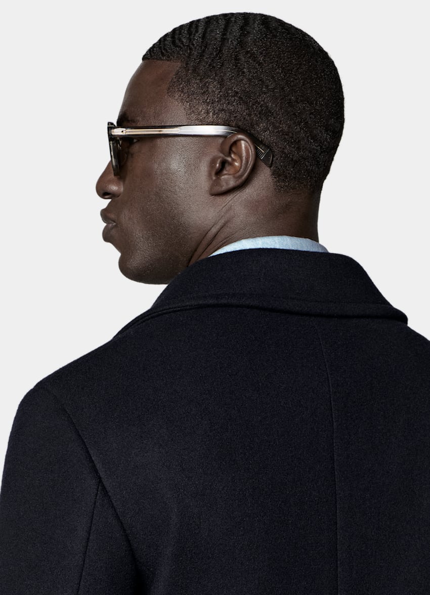SUITSUPPLY Pure Wool Navy Peacoat
