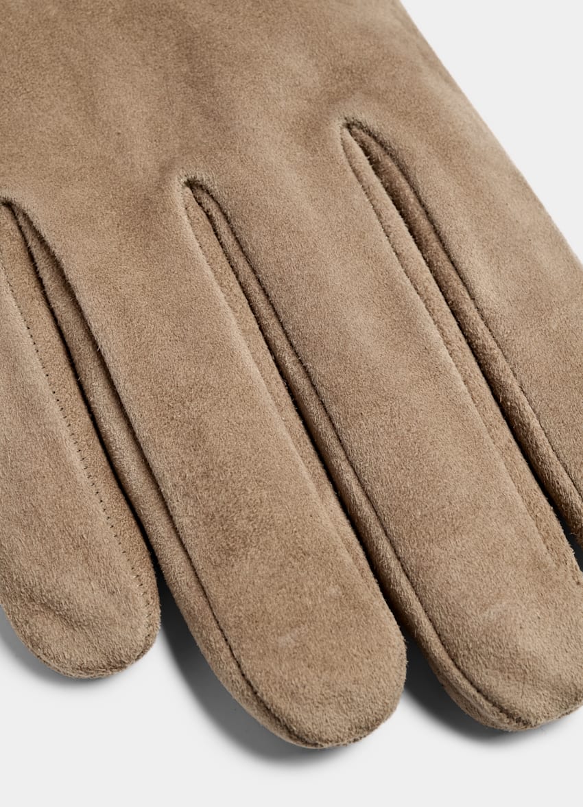 SUITSUPPLY Leather Brown Gloves