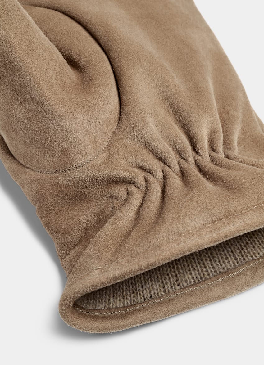 SUITSUPPLY Leather Brown Gloves