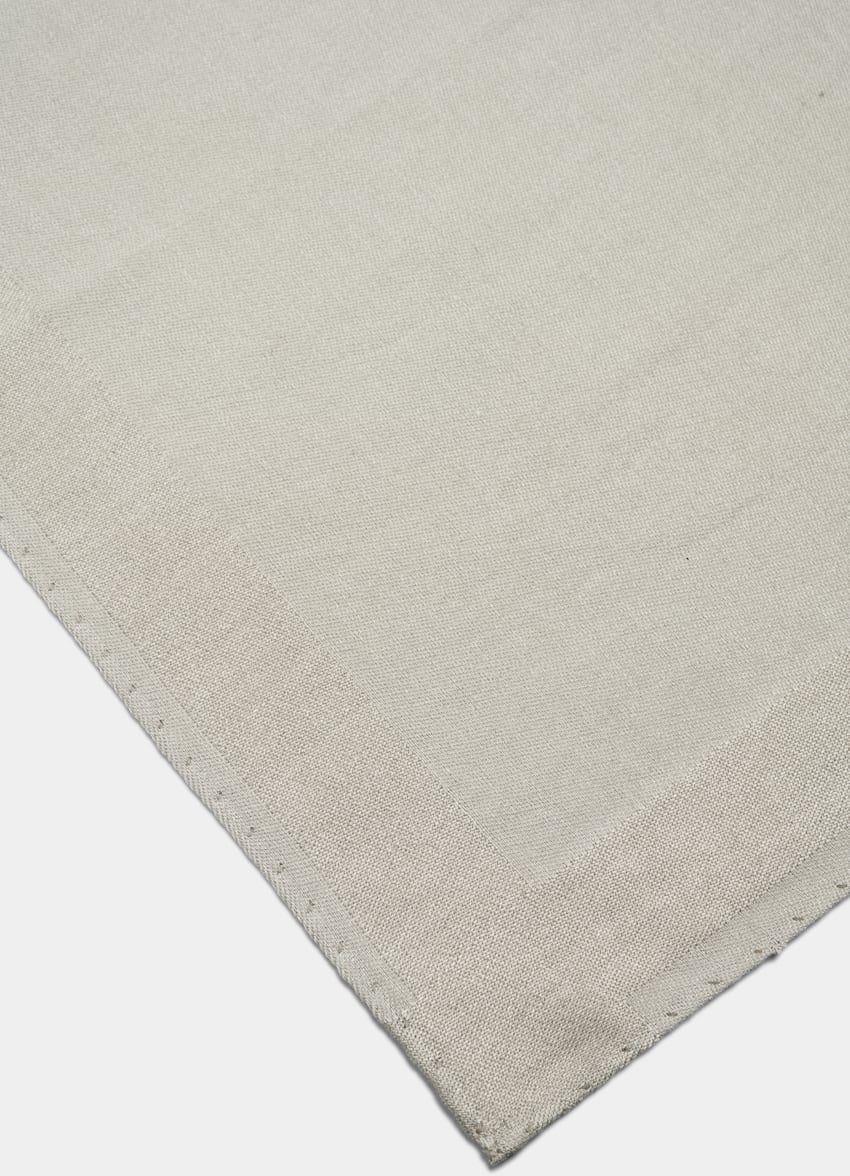 SUITSUPPLY Pura seda de Magistri, Italia Pañuelo de bolsillo gris