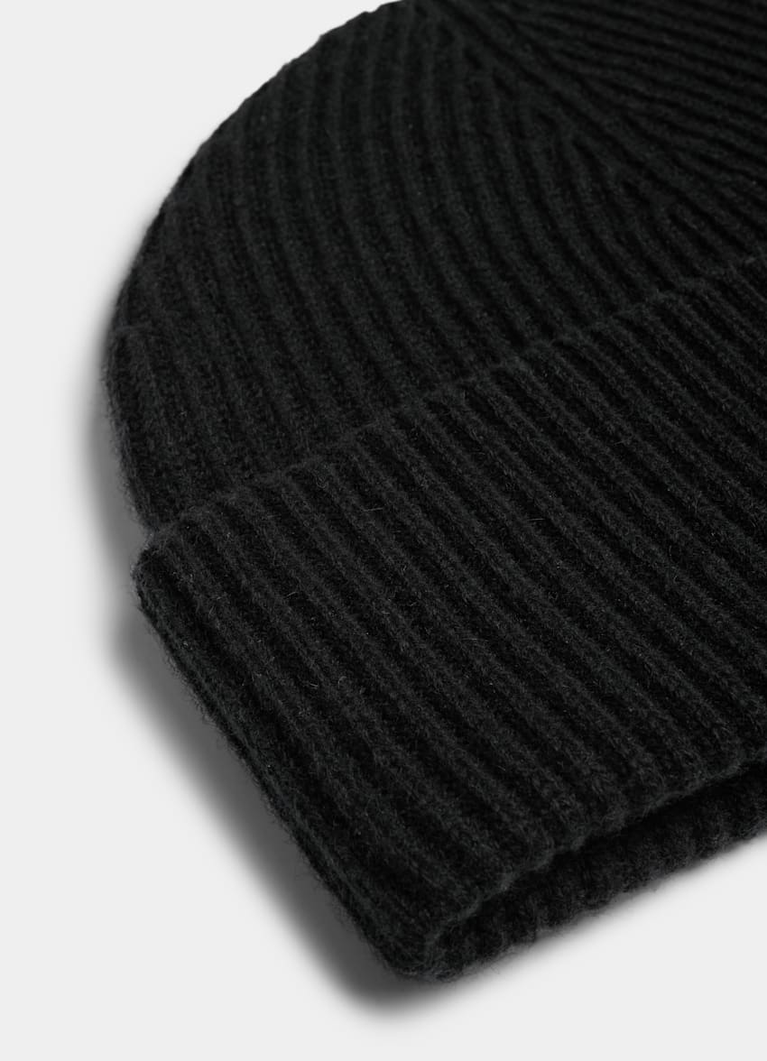 SUITSUPPLY Wool Cashmere Black Beanie