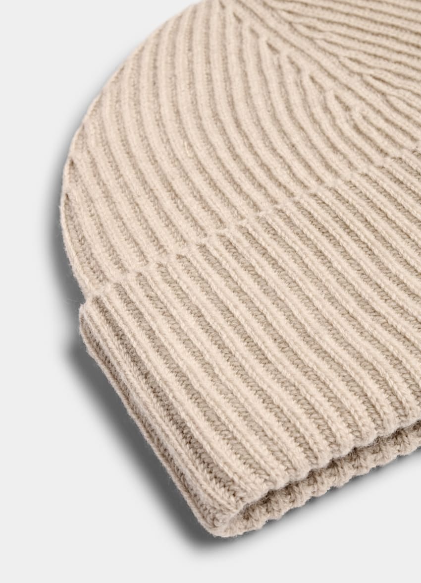 SUITSUPPLY Wool Cashmere Light Brown Beanie